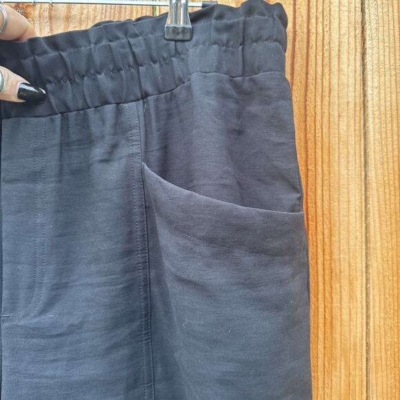 New Day Ankle Pants Womens XL Tapered Leg Elastic Waist Pockets Black - Picture 4 of 8